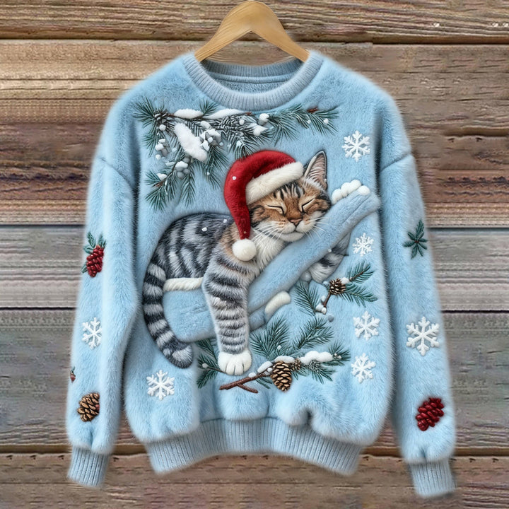 Pull de Noël avec Chat