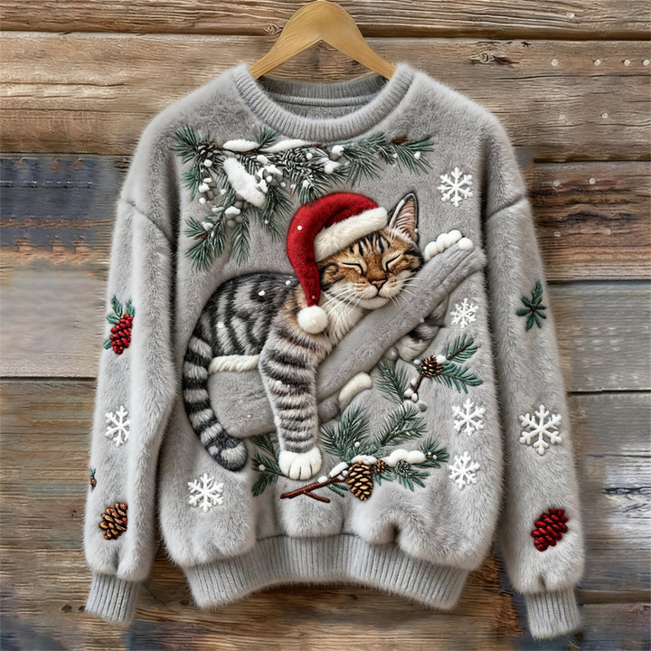 Pull de Noël avec Chat